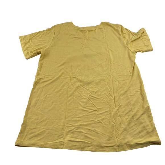 Entro Womens Embroidered Flamingo & Pineapple T-Shirt Yellow M - Picture 5 of 6